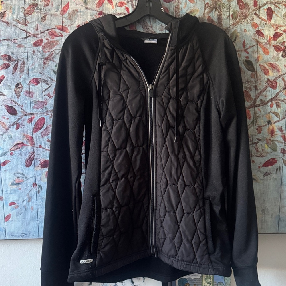 Jockey Black Quilted Zip-Up Jacket